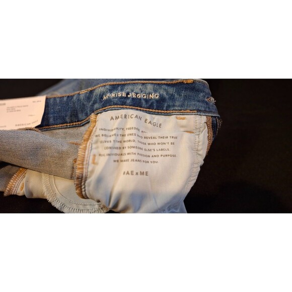 American Eagle -Dream Blue The Dream Jean High Rise Jegging Size 0 Short 25W NWT - Picture 12 of 16